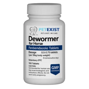 Broad-spectrum horse dewormer pellets with safe feed-through formula